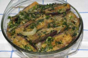 Баклажаны с чесноком и зеленью