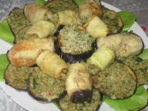 Баклажаны с ореховым соусом