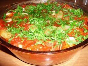 Баклажаны с перцем и чесноком