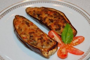 Баклажановые башни запеченные с сыром.