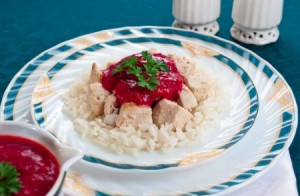 Филе индейки, жаренное с курагой