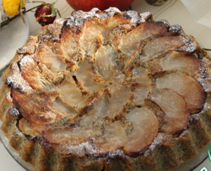 Яблочно-кукурузный пирог «маковый»