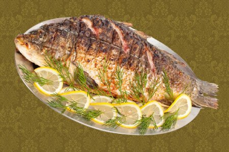 Как приготовить золотого карпа с лимоном.