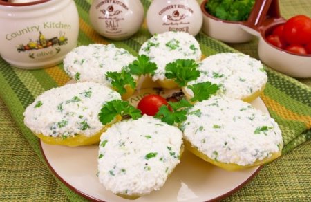 Картофель с творожным кремом