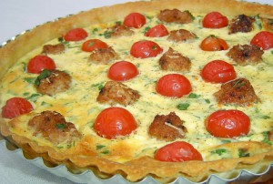Киш с мясными шариками - фото Киш с мясными шариками