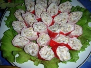 Крабовые палочки с пекантной начинкой