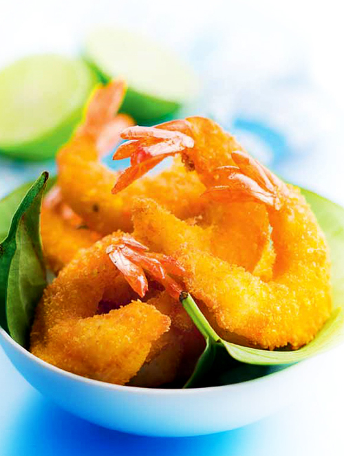 Креветки в кокосе