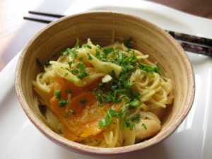 Лапша с зелеными овощами - фото Лапша с зелеными овощами