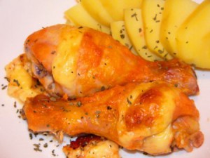 Куриные ножки с сухарями и сыром