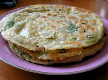 Лепешки с зеленью, вкусный рецепт.