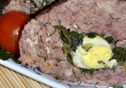 Мясной хлеб с яйцом в мультиварке - фото Мясной хлеб с яйцом в мультиварке