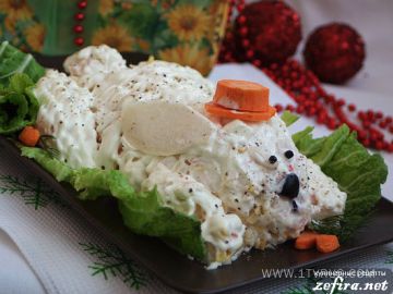 Новогодний салат «кролик»-3 