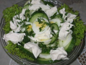 Огуречно-яичный салат