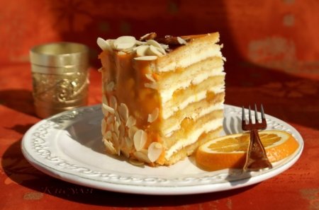 Песочный торт «апельсин»