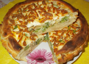 Песочный пирог с суфле «неженка»