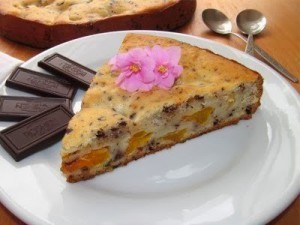 Пирог с мандаринами и шоколадом