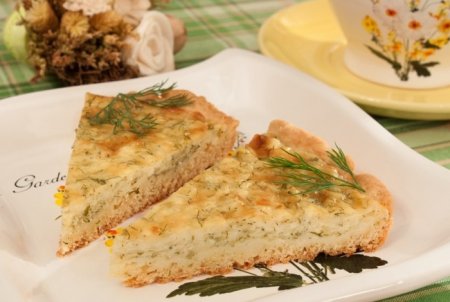 Пирог с сыром и творогом