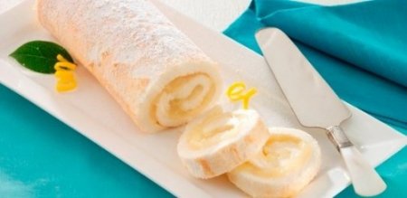 Рулет «десерт снежной королевы» с лимоном