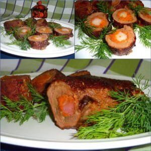 Рулетики из телячьей печени - фото Рулетики из телячьей печени