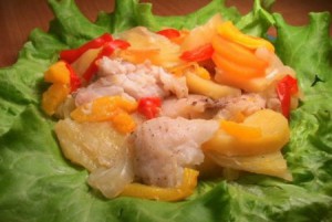 Рыба с картофелем, запеченная в фольге