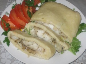 Белая рыба в кляре из овсяных хлопьев