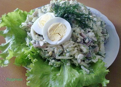 Салат из сельди с рисом
