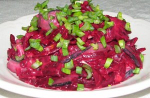 Салат из свеклы с грибами