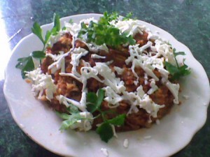 Салат из жаренных баклажанов