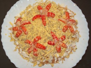 Салат с крабовым мясом