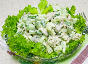 Салат с курицей и овощами - фото Салат с курицей и овощами