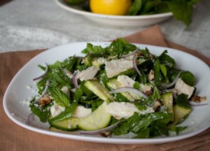 Салат с курицей и цуккини