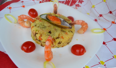 Пирог с морепродуктами