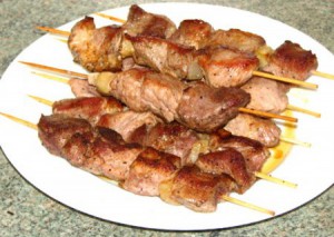 Шашлык на сковородке
