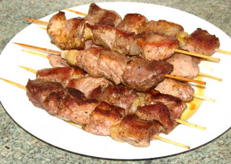 Шашлык на сковородке