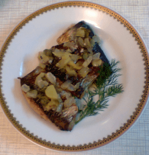 Сельдь запеченная с яблоками