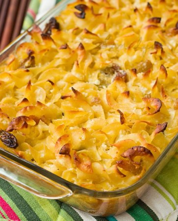 Сладкая запеканка из макарон и творога