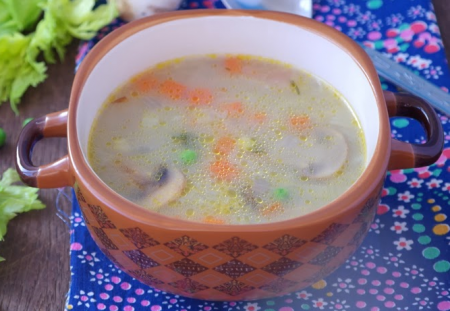 Сырный суп с фрикадельками