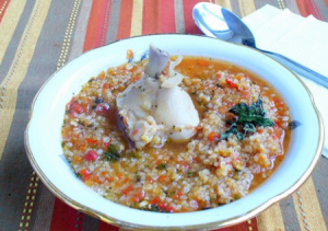 Суп с булгуром и курицей