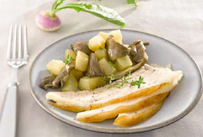 Свинина с репой и вешенками