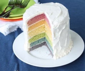 Торт «радуга» с натуральными красителями