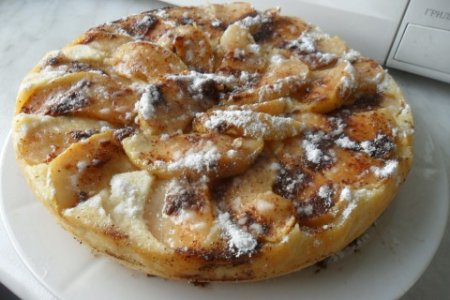 Творожный десерт с яблоками