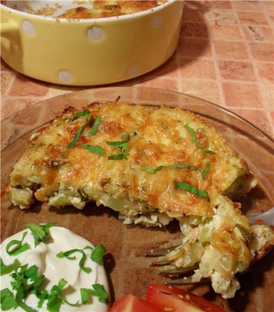 Запеканка из кабачков, быстро и вкусно