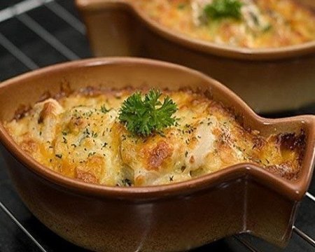 Жульен из кальмаров и грибов